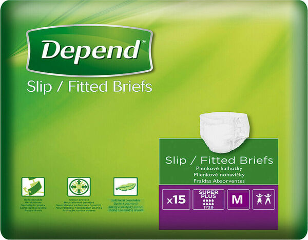 DEPEND plenkové kalhotky Slip Super Plus M 15ks porovnat ceny
