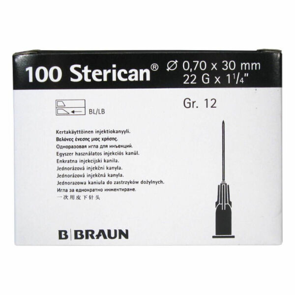 Injekční jehla 0.7 x 30 mm 22 G černá 100 ks Sterican porovnat ceny