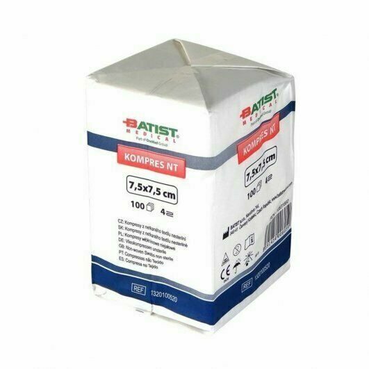 Batist  Kompres z netkaného textilu 7.5x7.5cm nester.100ks porovnat ceny