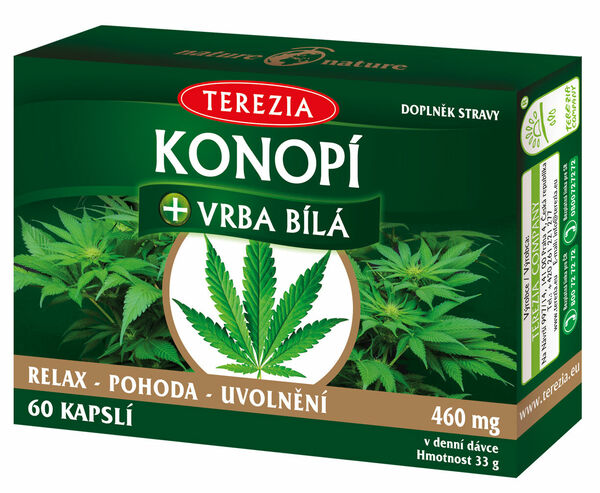 Terezia KONOPI + Vrba bílá 60 kapslí porovnat ceny