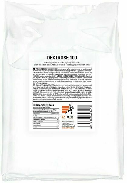 Extrifit Dextrose 100 1500g porovnat ceny