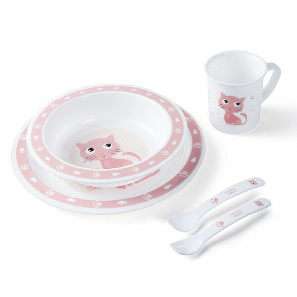 CANPOL BABIES Plastová sada s příborem CUTE ANIMALS kočička porovnat ceny