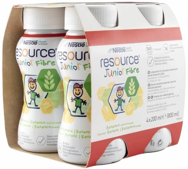 Resource Junior Fibre perorální roztok 4x200ml Banán porovnat ceny