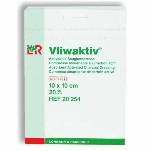 KRYTÍ S AKTIVNÍM UHLÍM VLIWAKTIV 10X10,SAVÉ JÁDRO S NEPROPUSTNOU FÓLIÍ,20KS porovnat ceny