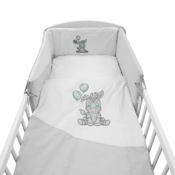 5-dílné ložní povlečení New Baby Zebra exclusive 90/120 bílo-šedé porovnat ceny