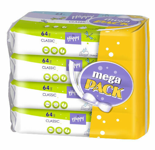 Bella Happy  Happy Classic čistící ubrousky á 4x 64ks porovnat ceny