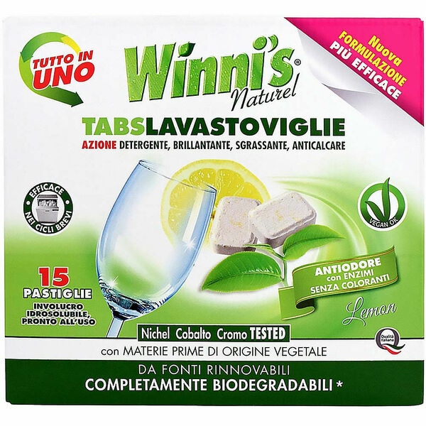 WINNI´S Tabs Lavastoviglie – hypoalergenní multifunkční tablety do myčky nádobí 15 ks porovnat ceny