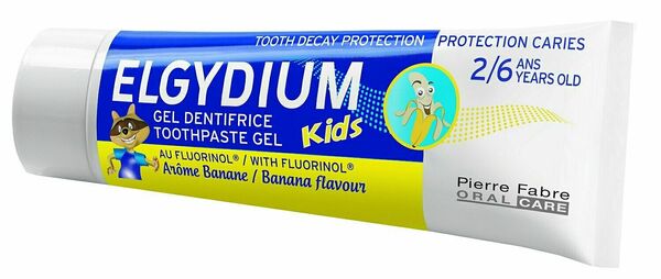 ELGYDIUM KIDS gelová zubní pasta s fluorinolem 2-6 let banán 50ml porovnat ceny