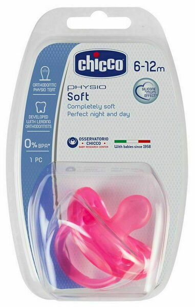 Chicco Celosilikonový dudlík Physio Soft 6-12m růžový porovnat ceny