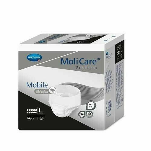 KALHOTKY ABSORPČNÍ NATAHOVACÍ MOLICARE MOBILE 10 KAPEK L BOKY 100-150CM,2613ML,14KS porovnat ceny