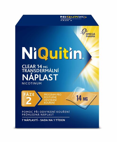 Niquitin Clear 14 mg 7 transdermálních náplastí porovnat ceny