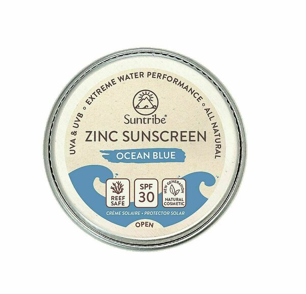 Suntribe Přírodní opalovací krém se zinkem Obličej & Sport modrý SPF30 10 g porovnat ceny