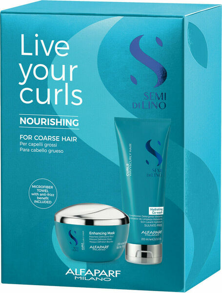Alfaparf Milano Semi Di Lino Curls dárkový set pro silné vlasy 3ks porovnat ceny