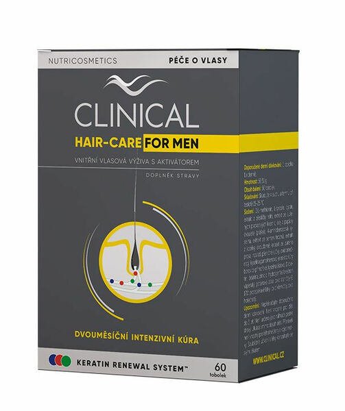 Clinical Hair-Care for MEN 2 měsíční kúra 60 tobolek porovnat ceny
