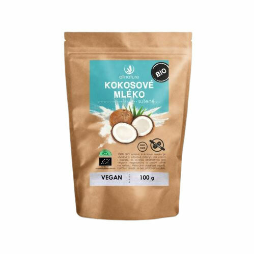 Allnature Kokosové mléko sušené BIO 100g porovnat ceny