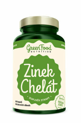 GreenFood Nutrition Zinek Chelát 60cps porovnat ceny