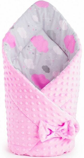 Oboustranná Zavinovačka z Minky New Baby 75x75 cm obláček růžová porovnat ceny