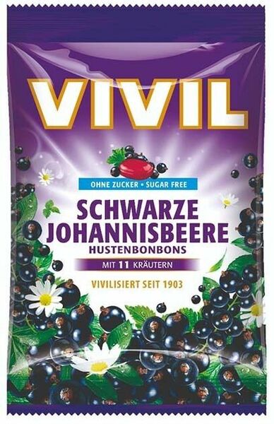 Vivil Bonbóny Černý rybíz + 11 bylin proti kašli 80g porovnat ceny