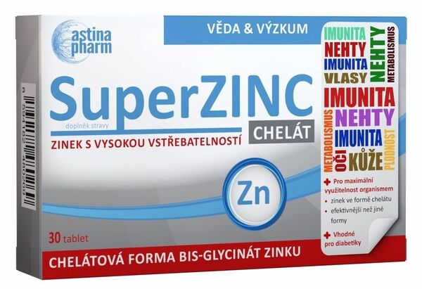 Astina SuperZINC CHELÁT 30 tablet porovnat ceny