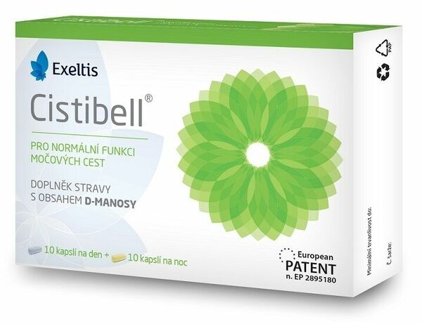 Exeltis  Cistibell® 10+10 kapslí - pro podporu normální funkce a zdraví močových cest, močového měchýře a ledvin. porovnat ceny