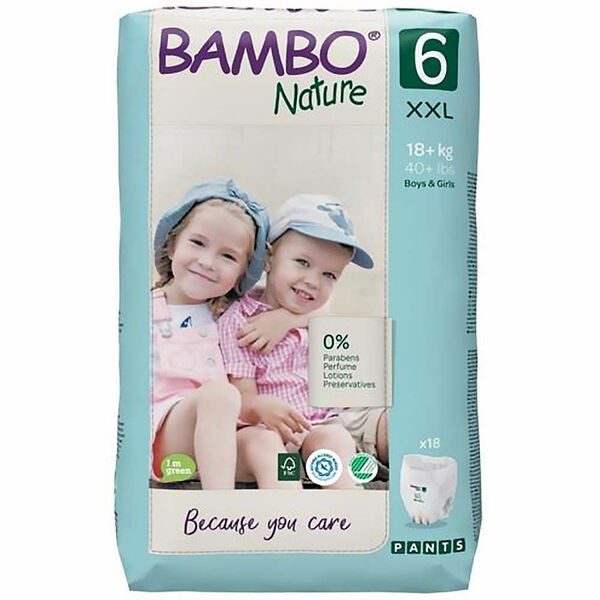BAMBO Nature Pants 6 Navlékací treninkové plenkové kalhotky 18+ kg 18 ks porovnat ceny