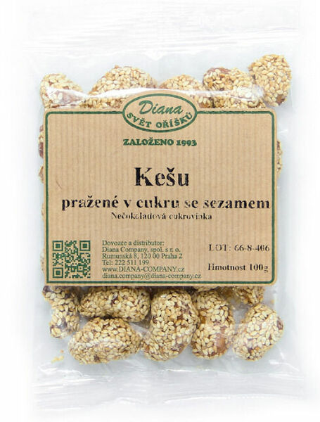 Diana Company Kešu pražené v cukru se sezamem 100g porovnat ceny