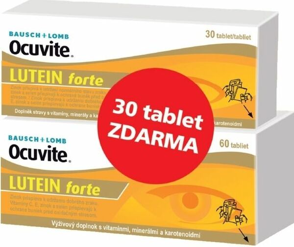 Ocuvite LUTEIN forte 60+30 tablet ZDARMA porovnat ceny
