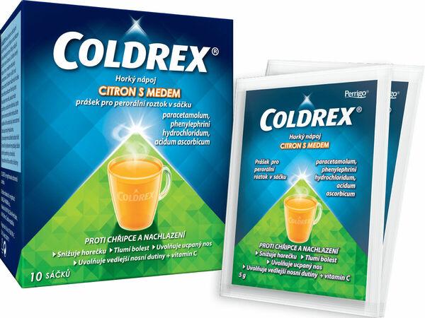 Coldrex Horký nápoj citron med 10ks porovnat ceny
