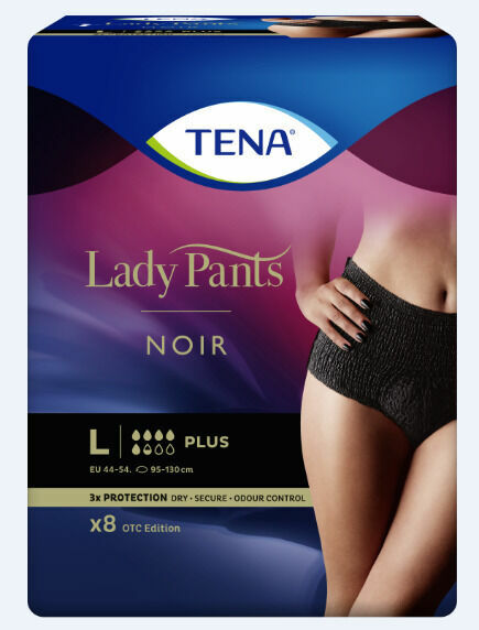 TENA Lady Pants Plus vel. L černé inkontinenční kalhotky 9ks porovnat ceny
