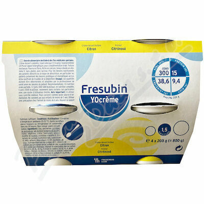 FRESUBIN YOCREME PŘÍCHUŤ CITRÓNOVÁ perorální SOL 4X200G porovnat ceny