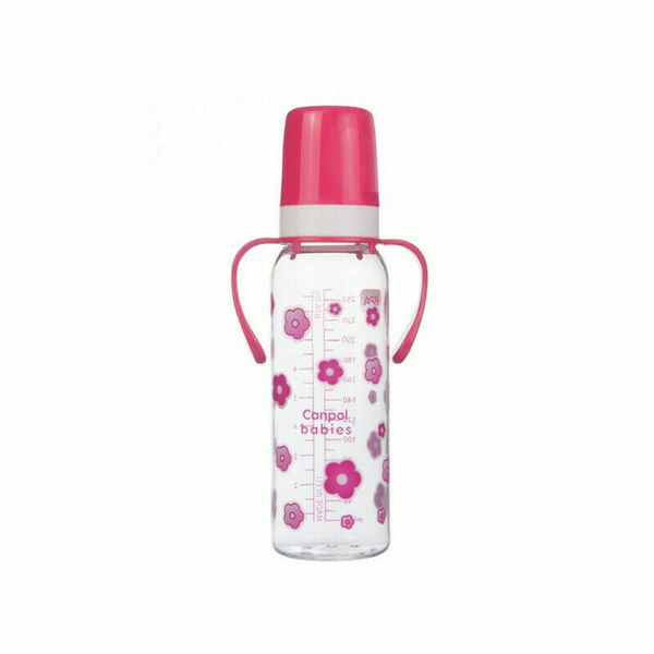 Canpol babies Láhev s jednobarevným potiskem a úchyty 250ml porovnat ceny