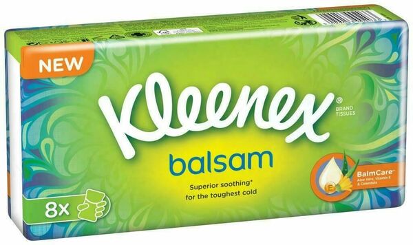 Kapesník papírový KLEENEX Balsam Hanks 8x9ks porovnat ceny