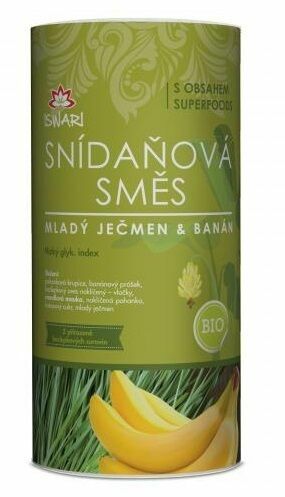 Iswari  BIO Snídaňová směs mladý ječmen-banán 800g porovnat ceny