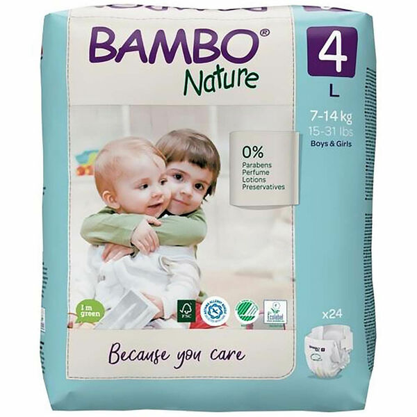 BAMBO Nature 4 Dětské plenkové kalhotky 7-14 kg 24 ks porovnat ceny