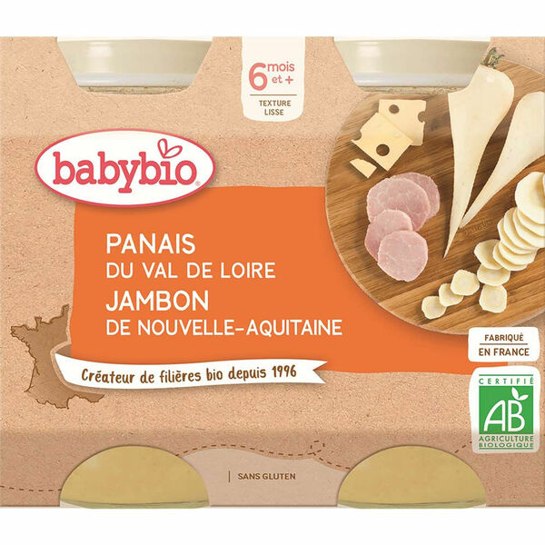 BABYBIO Denní menu Pastinák, šunka a sýr gruyère 2x200 g porovnat ceny