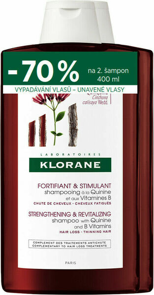 Klorane Šampon chinin 2x400ml porovnat ceny