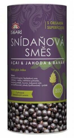 Iswari  BIO Snídaňová směs acai-banán-jahoda 800g porovnat ceny