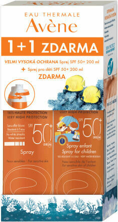 Avene Sprej SPF50+ 200ml + Sprej pro děti SPF50+ 200ml porovnat ceny