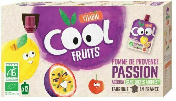 Vitabio Ovocné BIO kapsičky Cool Fruits jablko, maracuja, banán a acerola 12x90g porovnat ceny