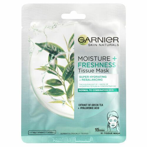 Garnier čistící textilní maska zelený čaj pro normální až smíšenou pleť 32g porovnat ceny