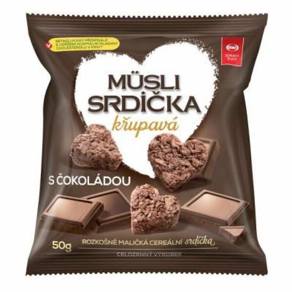 SEMIX Müsli srdíčka křupavá s čokoládou 50 g porovnat ceny