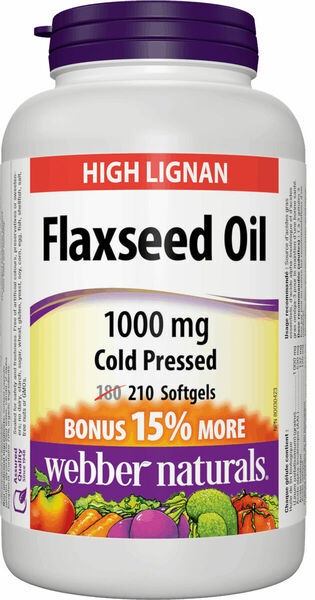 Webber Naturals Lněný olej 1000mg 210 tobolek porovnat ceny