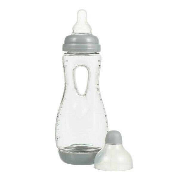 Difrax Lehce uchopitelná dětská lahvička, antikolik, stříbrná, 240ml porovnat ceny