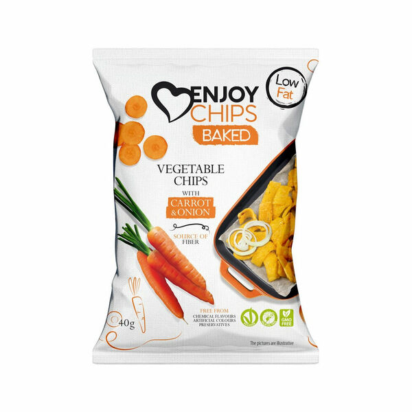 ENJOY CHIPS Pečený zeleninový snack Mrkev 40 g porovnat ceny
