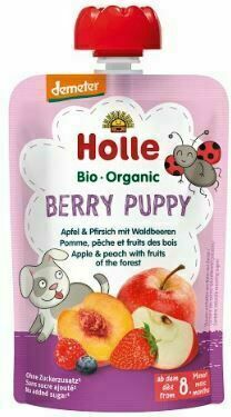 Holle Bio pyré - Berry Puppy- Jablko a broskev s lesními plody 100g porovnat ceny