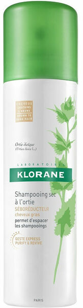 Klorane Suchý šampon kopřiva pro tmavé vlasy 150ml porovnat ceny