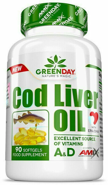 AMIX Green Day Cod Liver Oil, 90 kapslí porovnat ceny