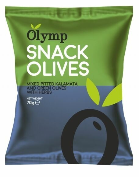 OLYMP Mix Kalamata tmavé a zelené olivy bez pecky s bylinkami 70g porovnat ceny
