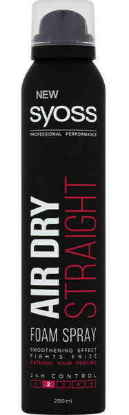 Syoss Air Dry Straight pěnové tužidlo na vlasy 200ml porovnat ceny