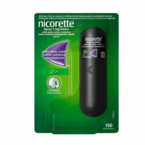 Nicorette ústní sprej 13,2ml 150 dávek porovnat ceny